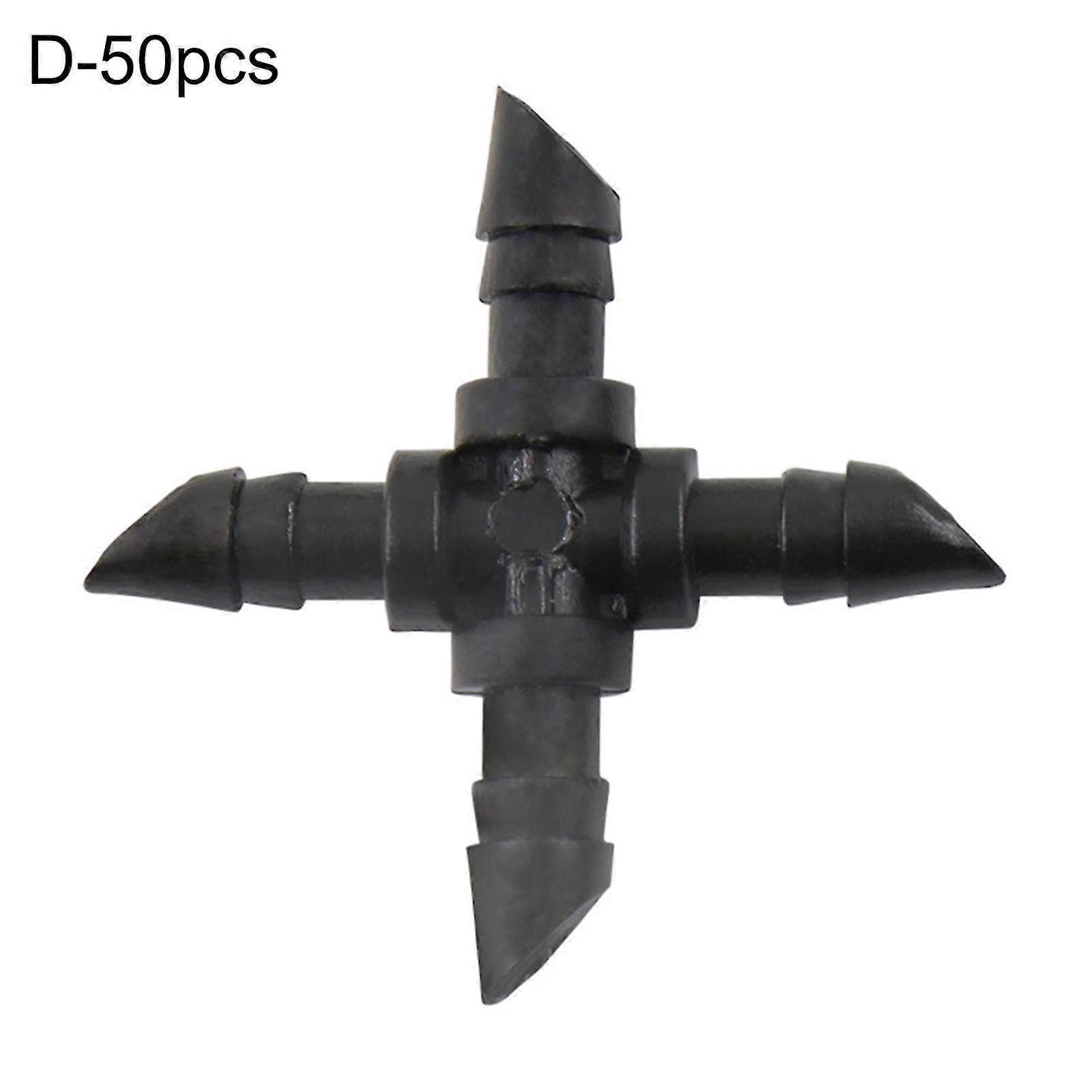 50個/セット簡単組み立て有刺鉄線灌漑ドリップコネクタ - 庭のためのユニバーサル耐圧エミッター