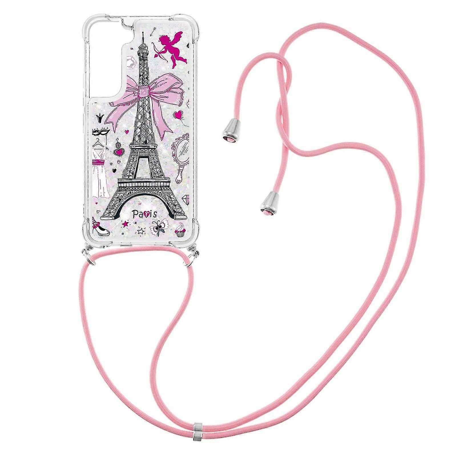 Quicksand Tpu Protective Cover Shell Colored Pattern Printing With Strap For Samsung Galaxy S22+ 5g - Dog