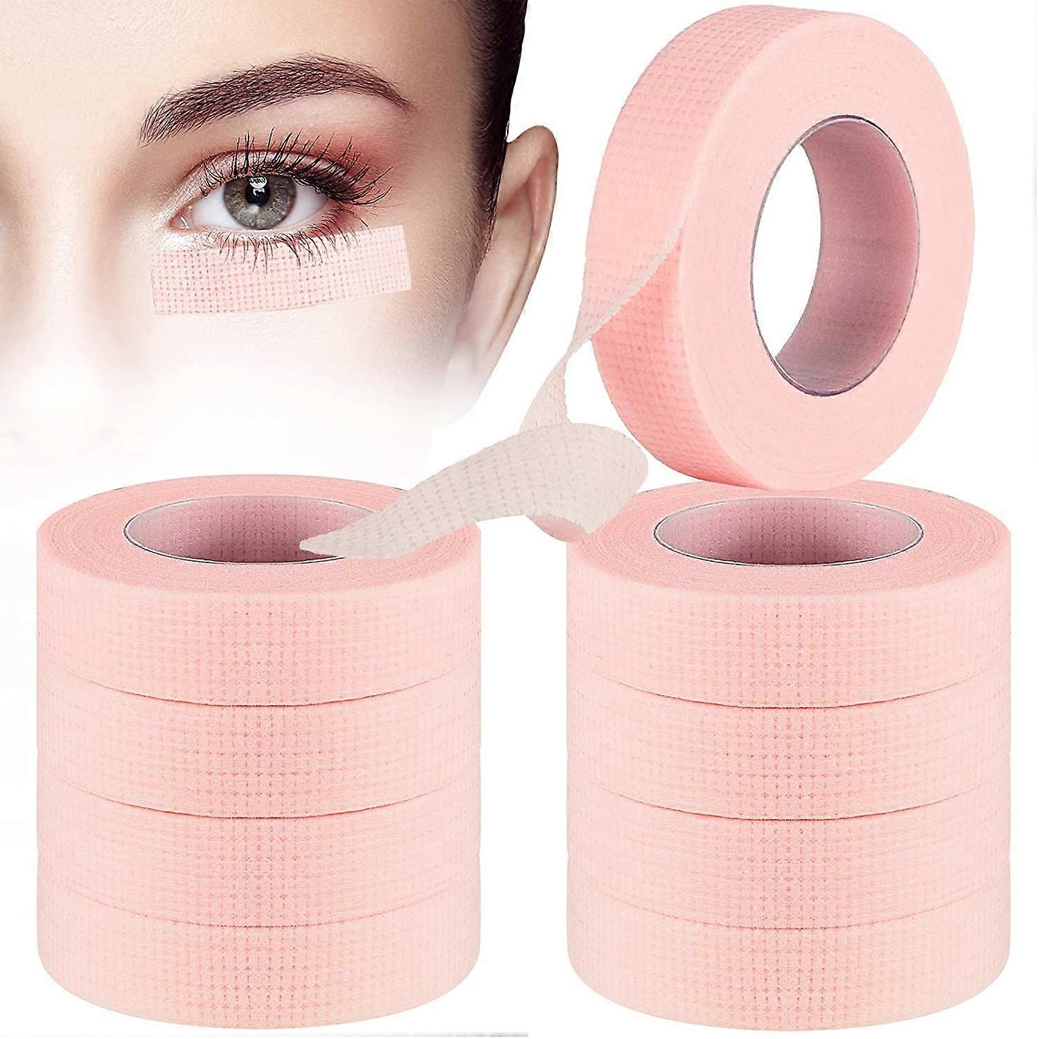 10 Rolls Eyelash Extension Tape Fabric Eyelash Tape Breathable Eyelash Grafting Tape False Eyelash Adhesive Non-woven Tape DIY Sticker for Eyelash Ext
