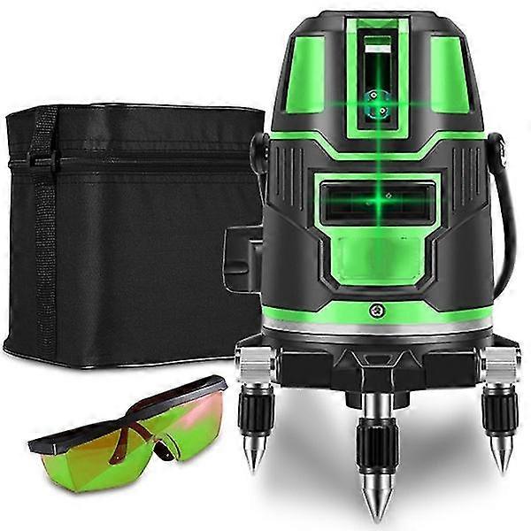 Lignes transversales Niveau laser Auto-nivelant 360 Rotatif Intérieur Extérieur Vert Rayon Alternatif Direct Horizontal Vertical Instruments de Mesure