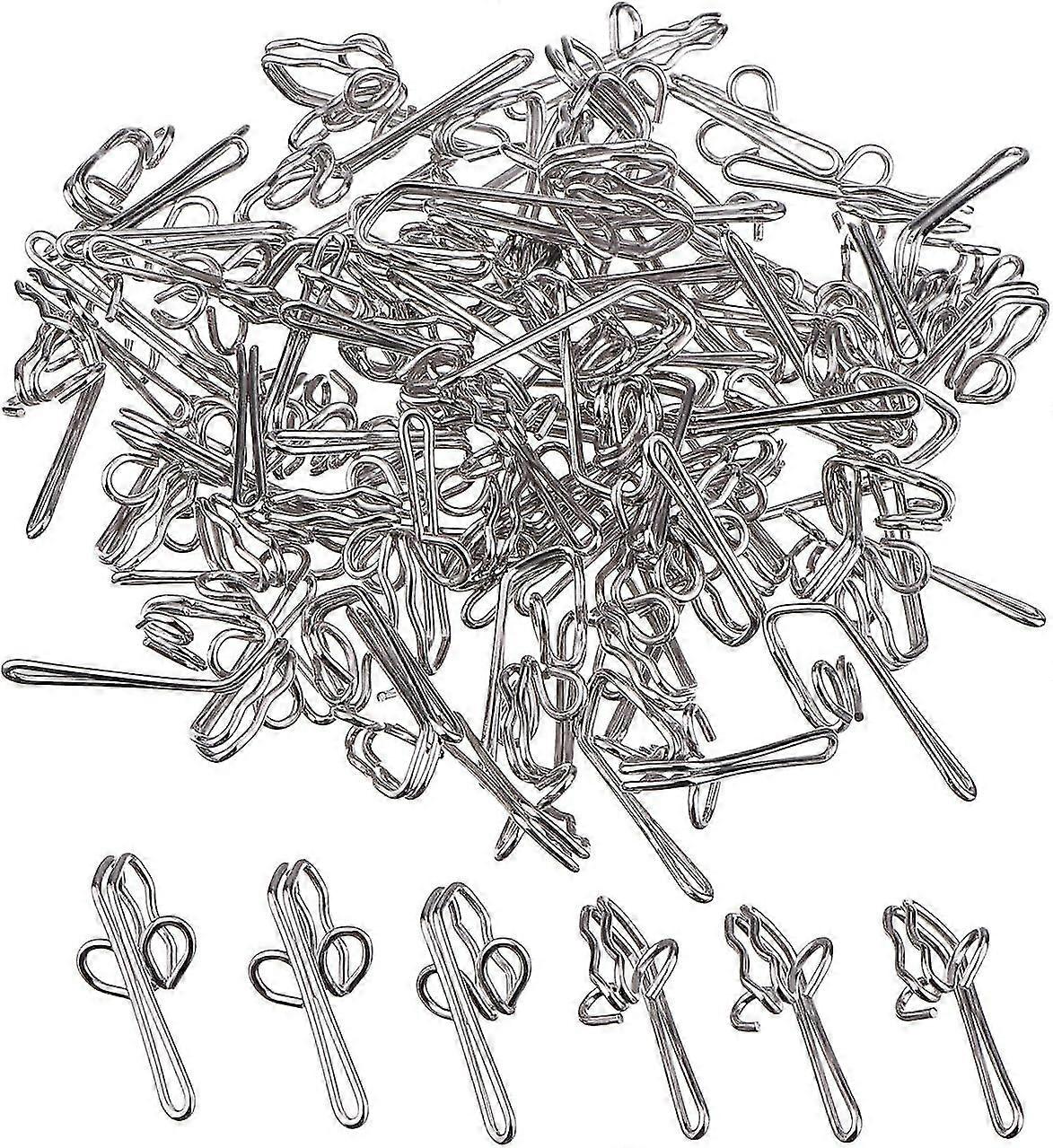 Metal Curtain Hook Drapery Hooks,Irisfr100pcsSilver