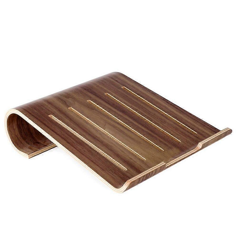 Supporto per computer portatile in legno, supporto per computer alla moda con raffreddamento cavo