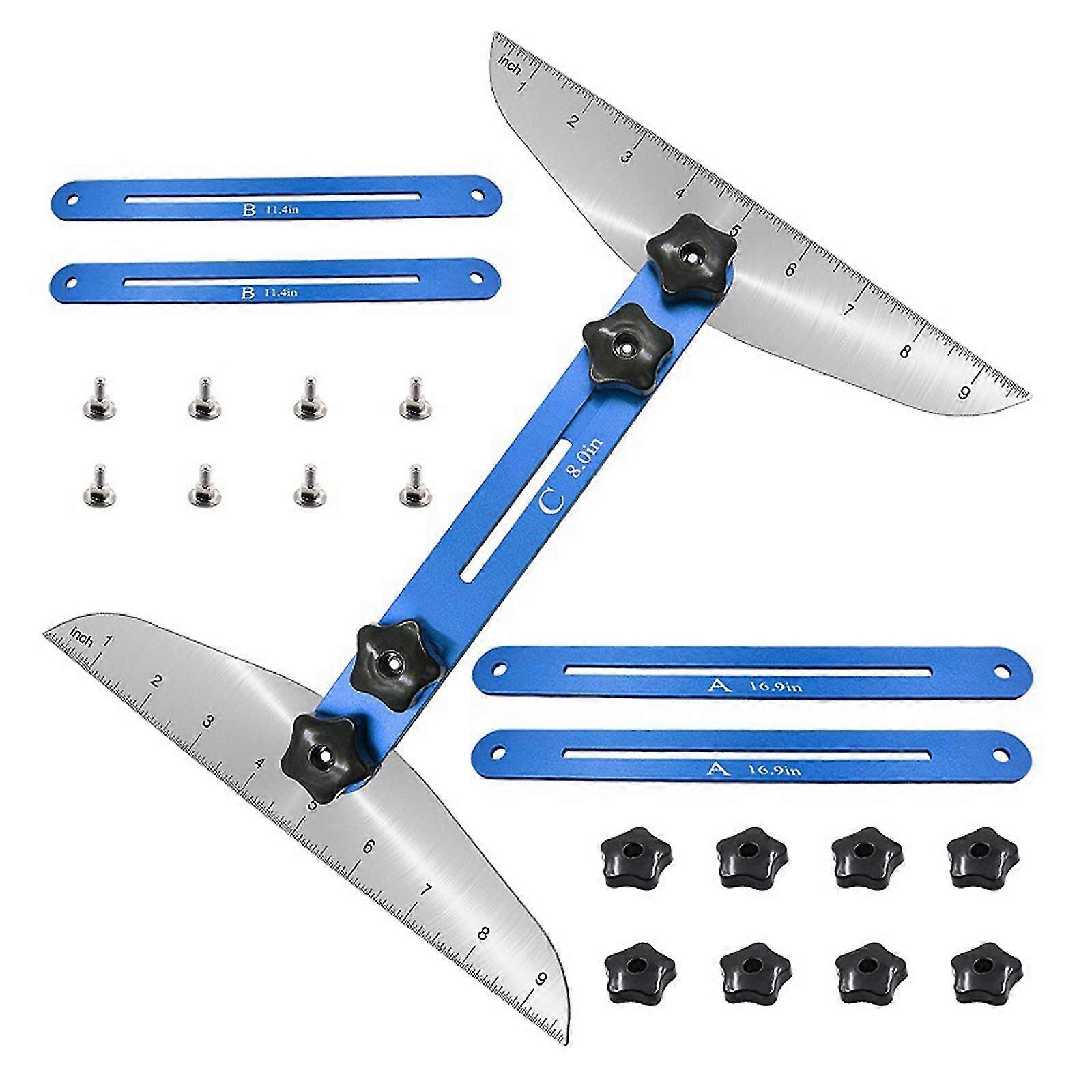 Telescopic Staircase Ruler, Extension Ruler, Multifunctional Folding Ruler For Household Metal Tools