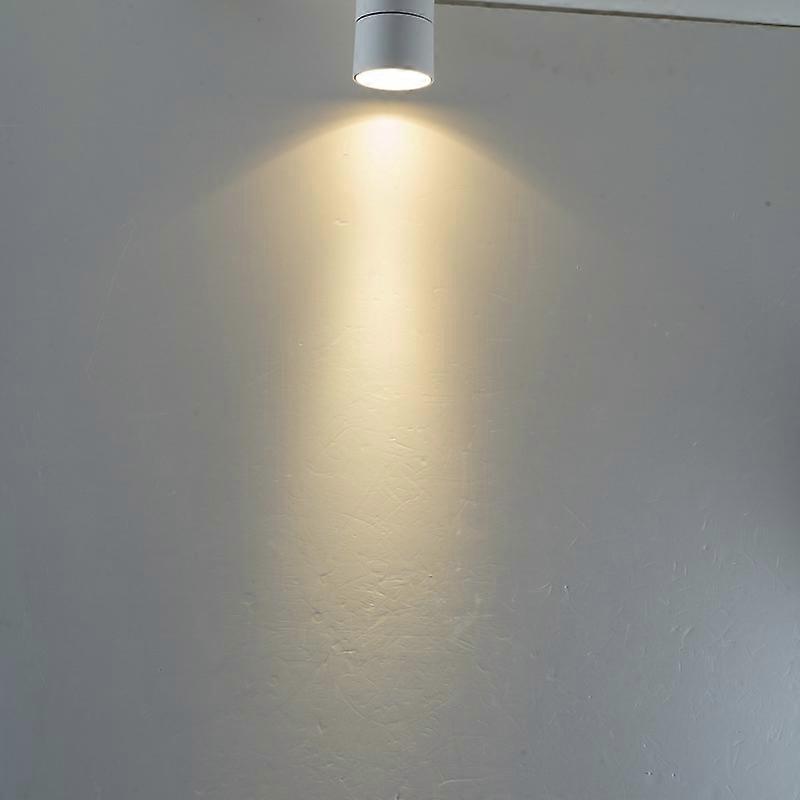 White Adjustable Surface Mounted Spotlight 7W LED Downlights Ceiling Light Adjustable Angle Ceiling Sconce COB Lamp, 360 Rotatable (Warm White 3000k)