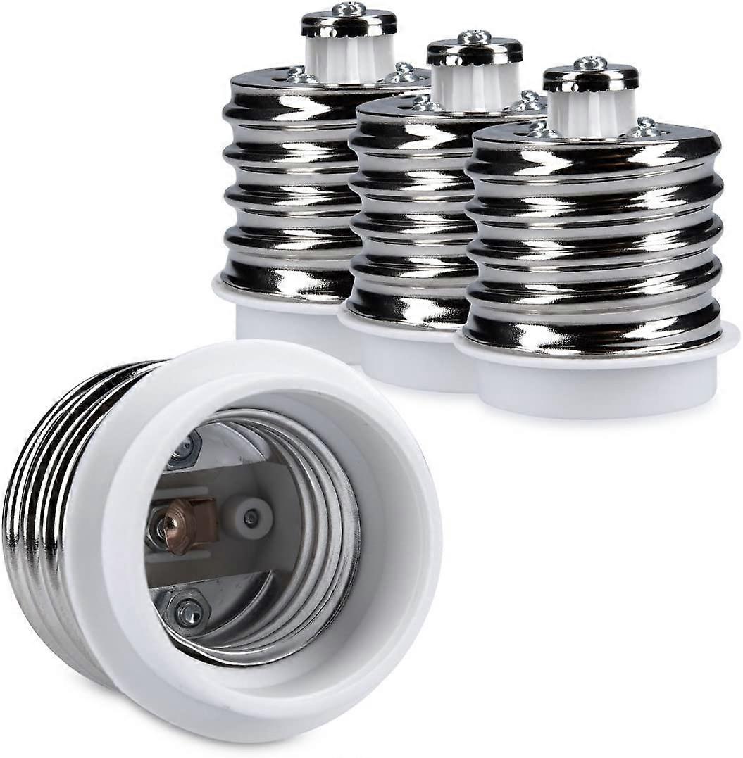 4x Socket Adapter - E40 to E27 Socket Converter - E27 Base Lamp Holder Adapter for Halogen LED Bulb