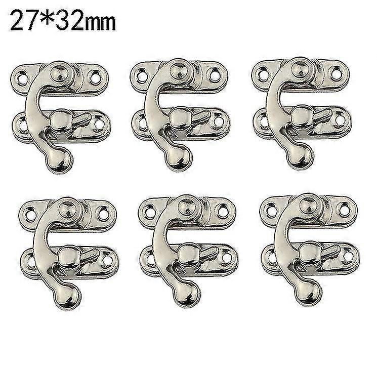 20pcs Mini Swing Arm Clasp Latch Vintage Style Left Right Toggle Hasp Hook Metal Catch Curved Buckle For Suitcase Jewelry Box Toolbox