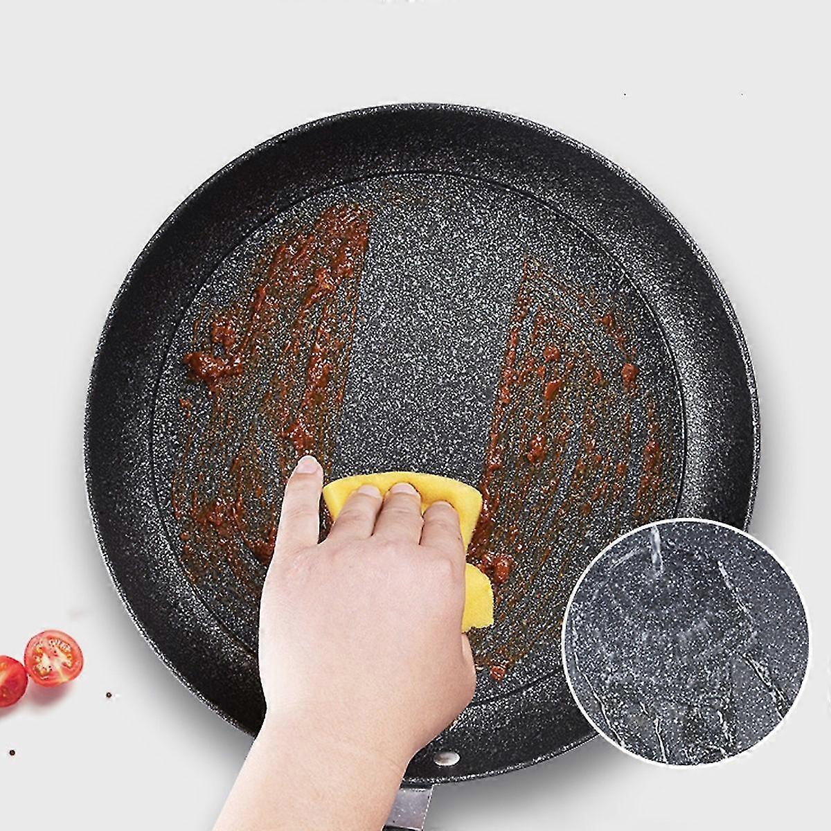 28Cm Marble Frypan Frying Pan Non Stick Pot Maifan Stone Gas Electric Induction Hob