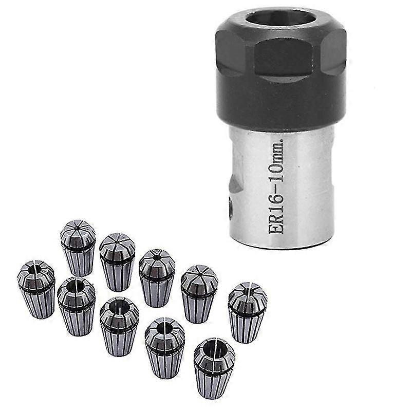 10pcs Spring Collet Er16 Collet Chuck Motor Shaft Extension Rod Spindle Collet Lathe Tools Holder I