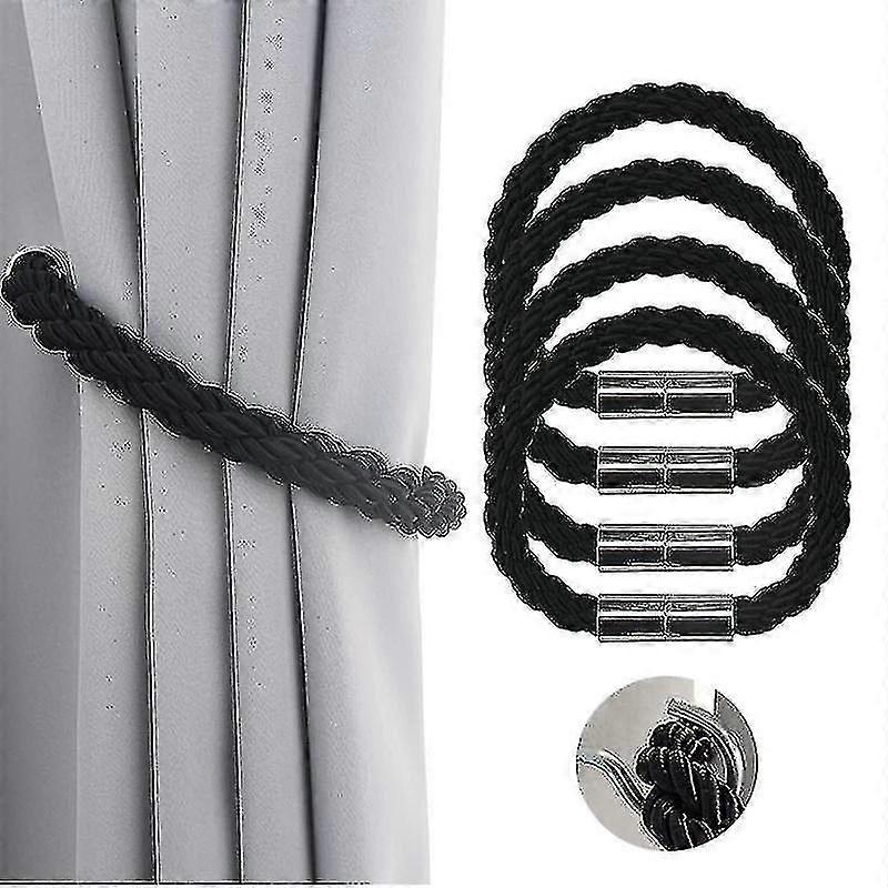 4db Függöny Tieback Rope Holdbacks Mágneses Csat hevederek Drakersz