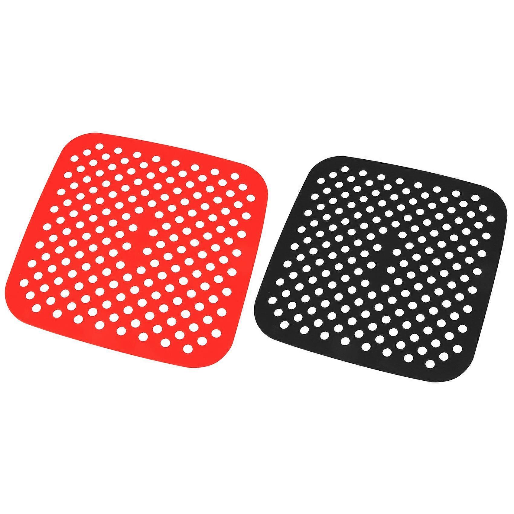 2 Pack Reusable Air Fryer Liners , Square, Non-Stick Silicone Air Fryer Basket Mats , Air Fryer Acc