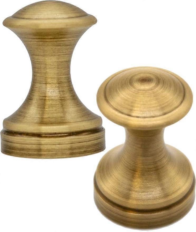 Set of 2 Solid Brass Wall Hooks - Classic Design - Bronze