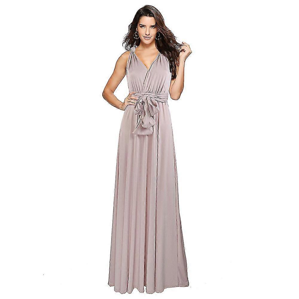 Femmes Multiway Wrap Bandage Robe Longue Convertible Boho Robe de Soirée Pour Les Demoiselles d’Honneur