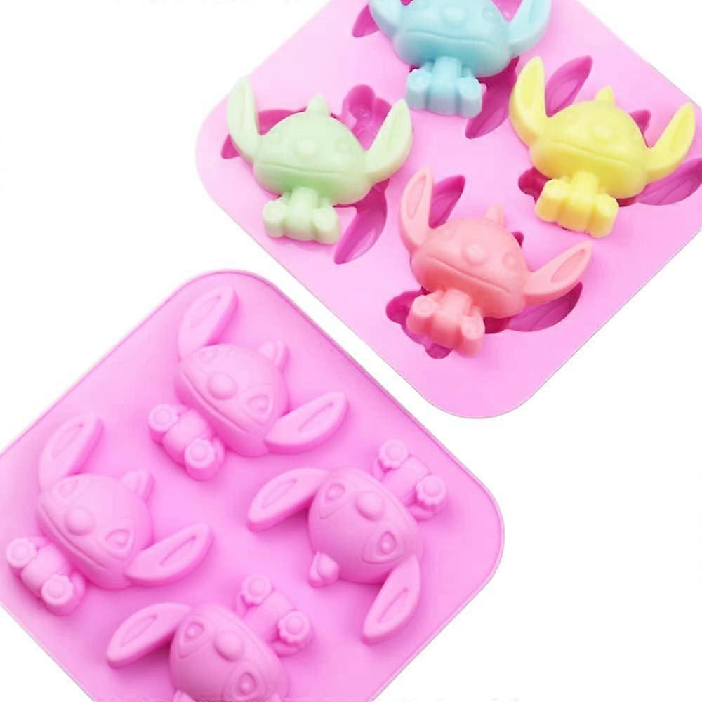 Silicone Chocolate Mold, 4-Cavity Stitched Shape Non-Stick Sweet Mold