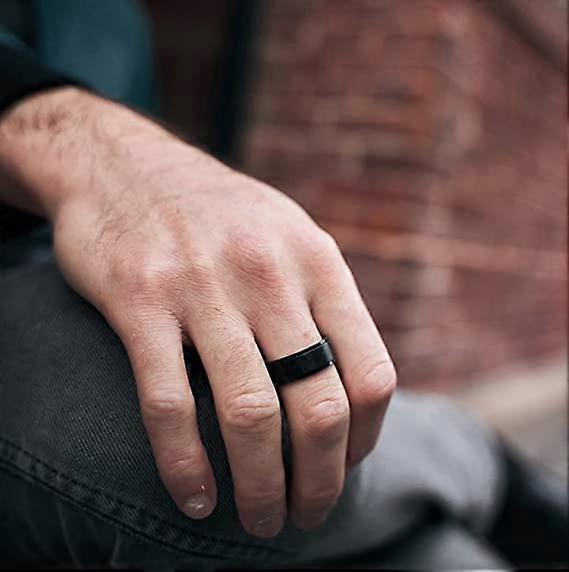 Titaniumcentral Anello Da Uomo E Da Donna, In Carburo Di Tungsteno Spazzolato, Anelli Di Fidanzamento, Fedi Nuziali, 6 Mm, 8 Mm, Tungsteno - Foto 7