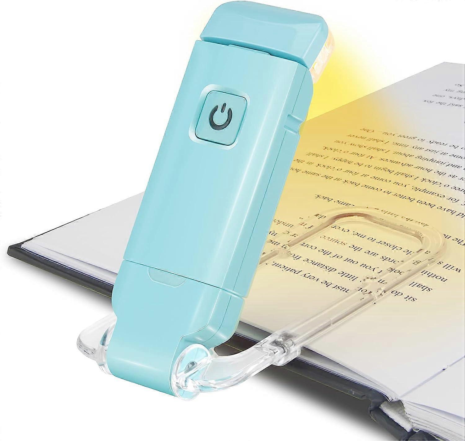 Book Reading Light USB Rechargeable Reading Lamp 3 Brightness Settings for Eye Protection, Flexible Clamp Lamp for Reading in Bed for Reading in Bed, 