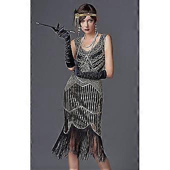 dynamite drop waist dress ZAPAKA Women 1920s Dress Black Sleeveless V-neck Great Gatsby Party Dress –  ZAPAKA UK