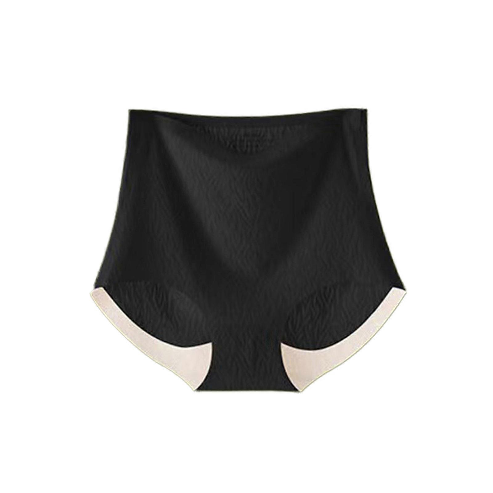 Chiloți chiloți proaspeți fără sudură cu talie înaltă pentru femei, M-2XL Sexy Nylon Plus Size Controlul burții Chiloți respirabili