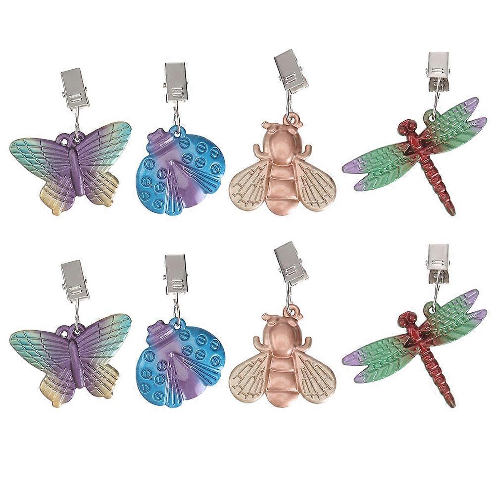 8Pcs Alloy Tablecloth Clips Fixed Tablecloth Pendants Insect Design Tablecloth Weights