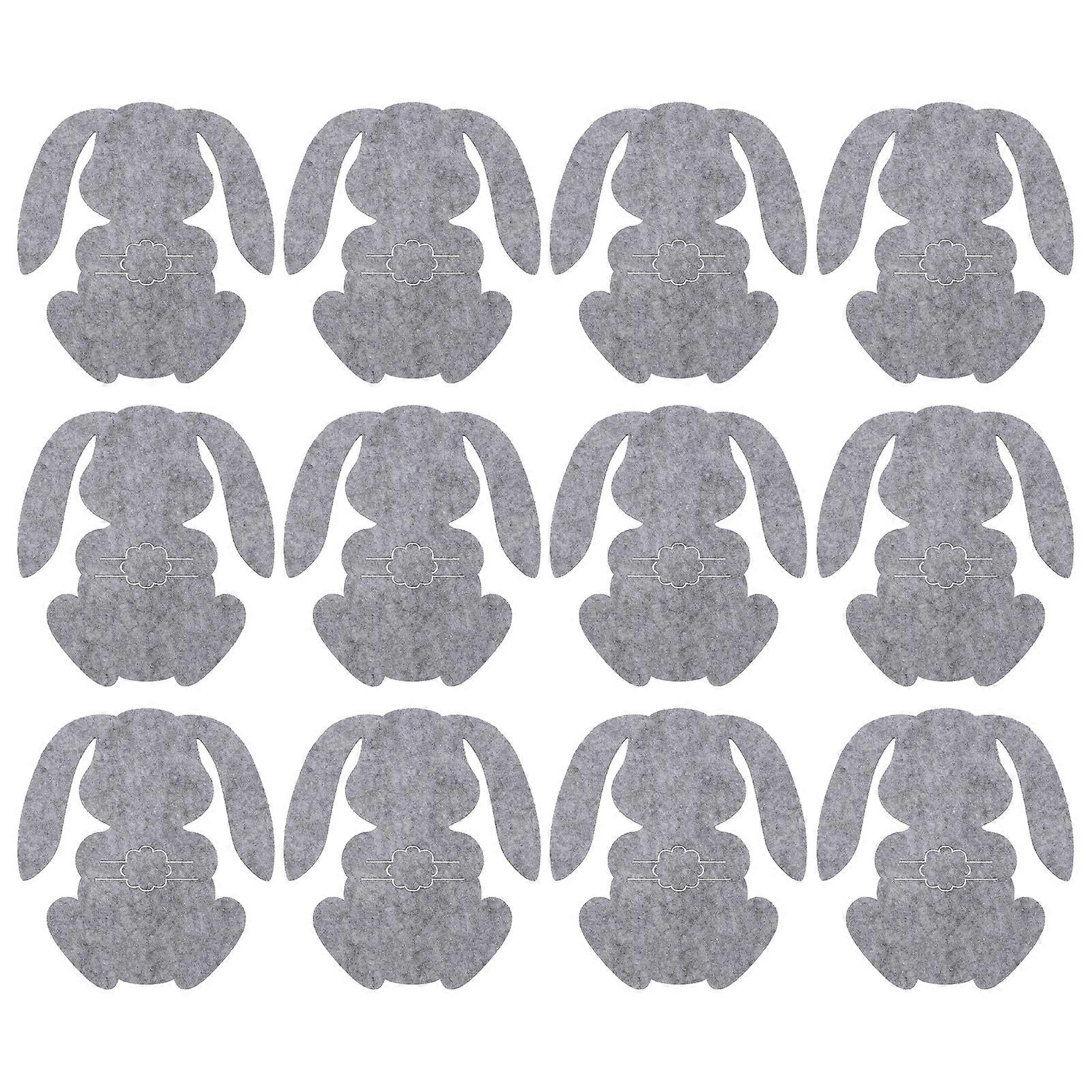 12pcs Easter Themed Cutter Fork Storage Covers Tableware Covers for Party