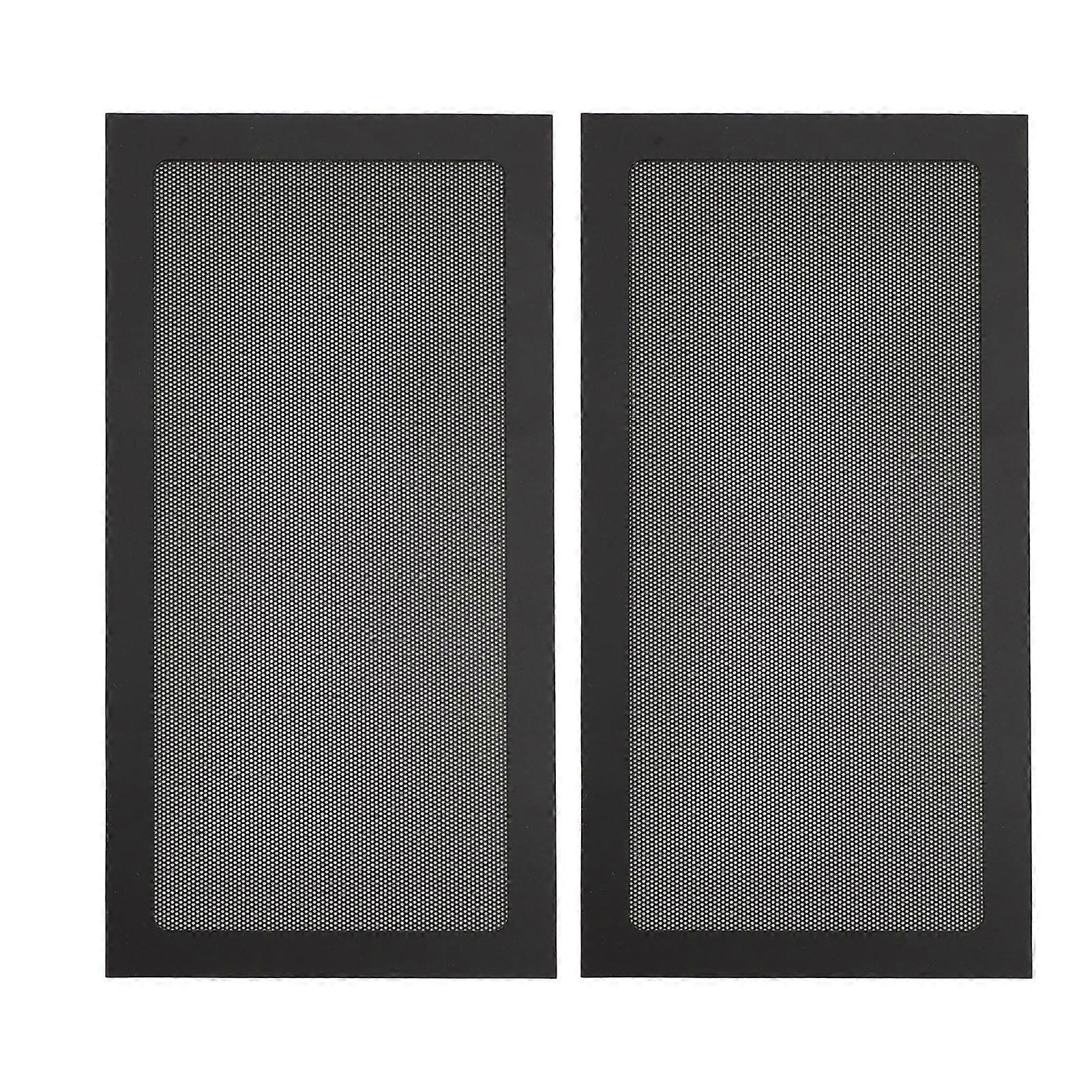 2 Pack PVC Magnetic Dust Filter for Computer Case Power Supply Ventilation Black