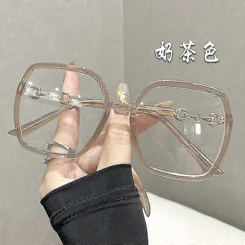 Tikuajgift Fashion Oversized Square Eyeglasses Woman Men New Blue Light-blocking Male Female Eyewear