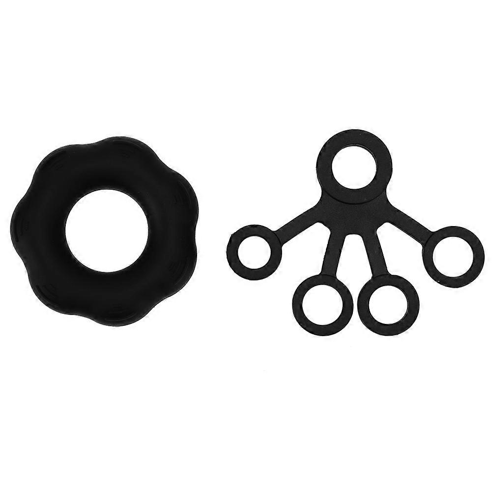Hand Strength Trainer Ring Expander Finger Pull Ring Finger Training Resistance BeltBlack