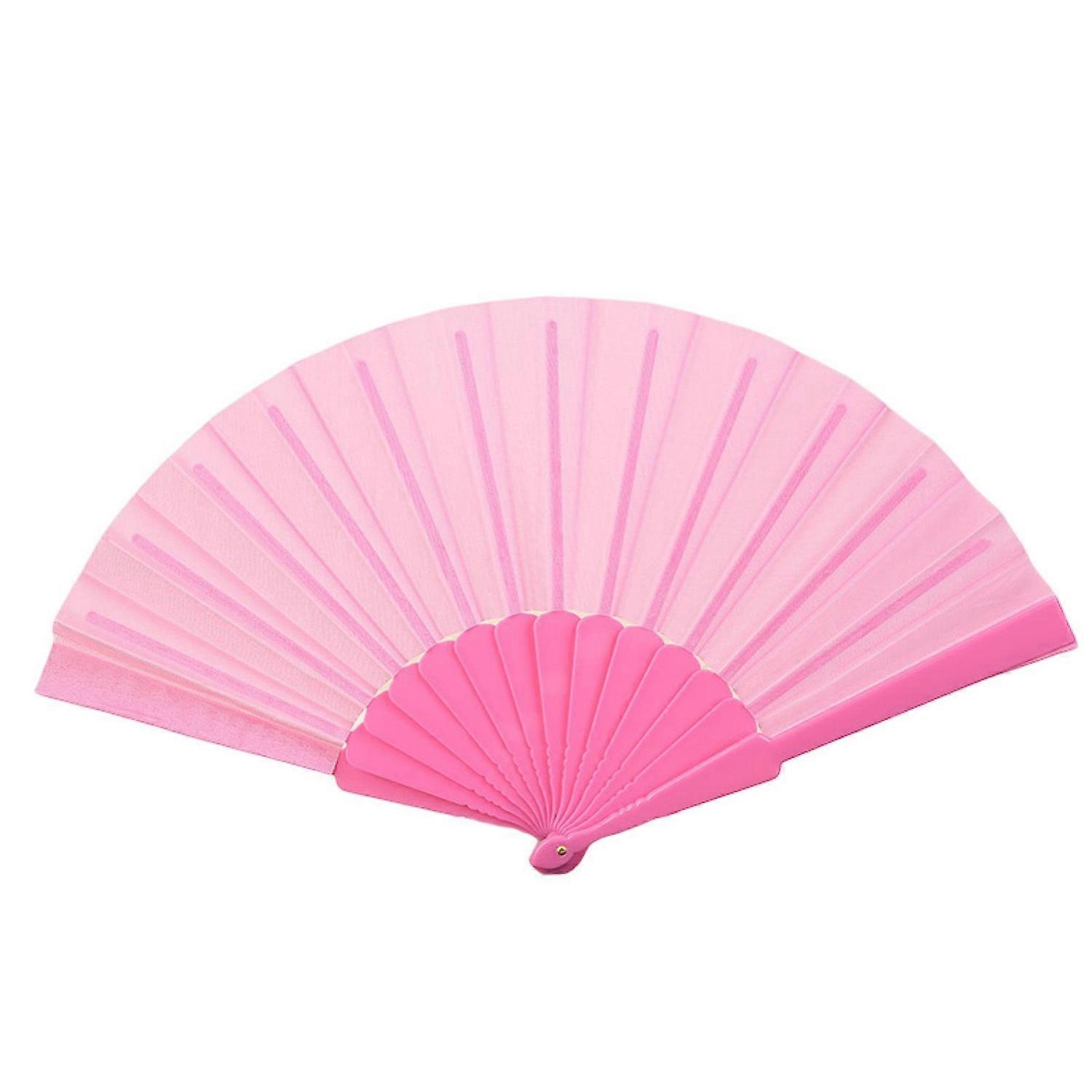 Wedding Fan Plain And Elegant Comfortable Grip Fine Workmanship Pure Color Reusable Decoration Great