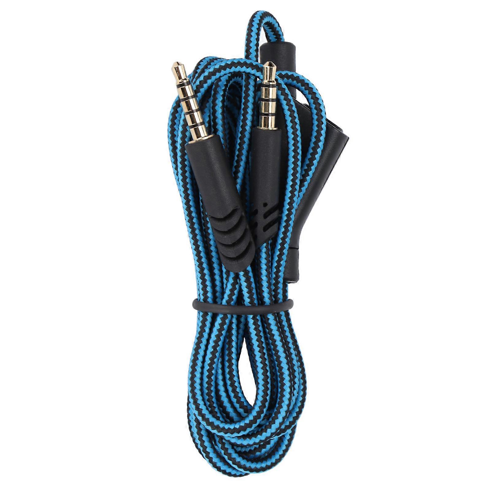 Replacement Audio Cable Inline Volume Control Wire and Without Inline Mute Control Cord for Astro A10 A40TR Gaming Headset(Mute Function Blue )