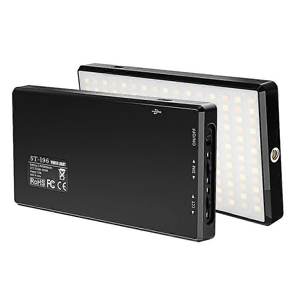 12W Pocket Led Light Mini Video Lamp Photography Light 2500K-9000K Color Temperature CRI>95 with 192pcs Beads with 1/4in Screw Hole for Live Streaming