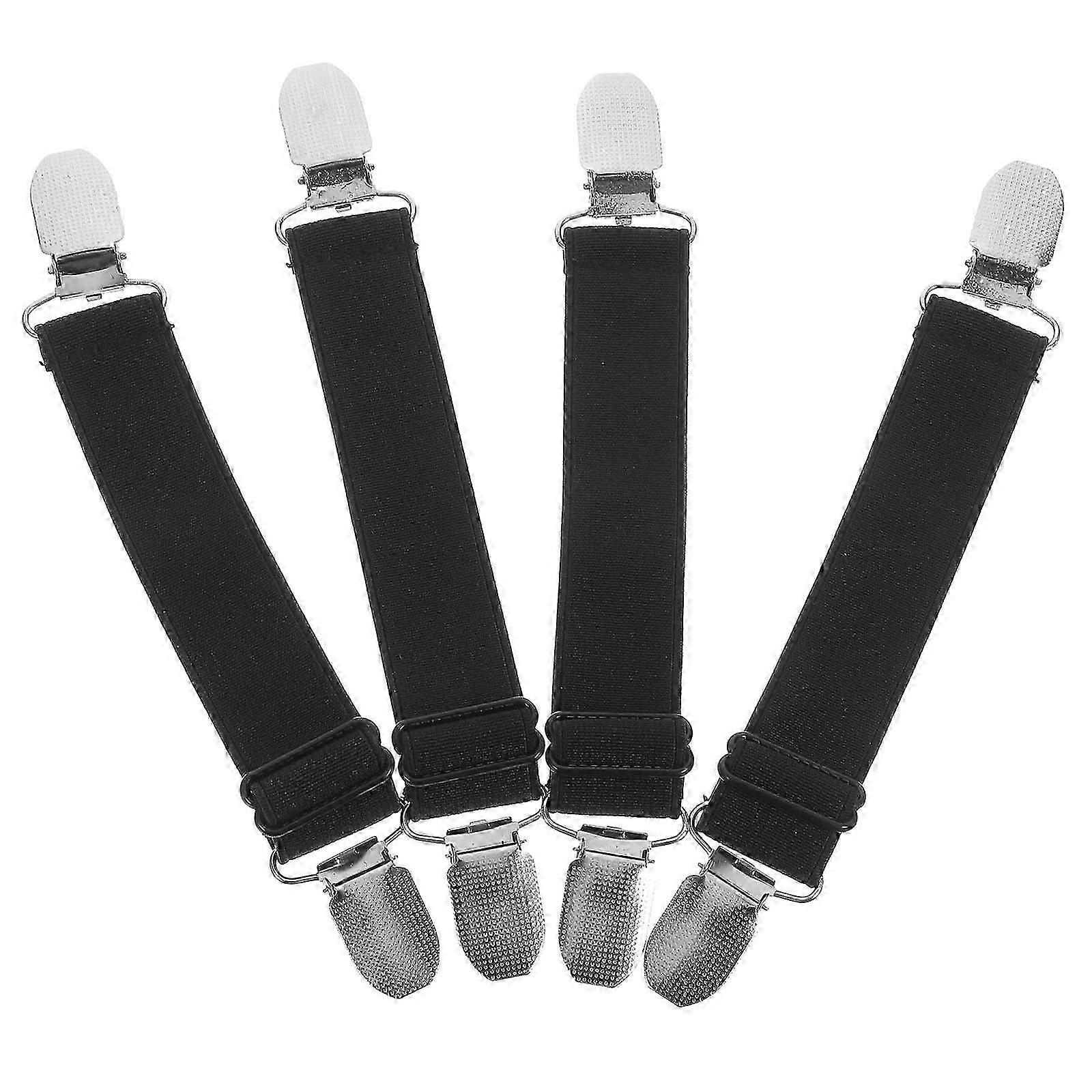 4pcs Adjustable Boot Clips for Motorcycle Riding Boot Straps Elastic Pant Keeper
