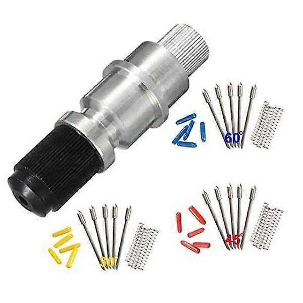 SBSGV CB09 Graphtec Blade Holder Base with 18Pcs Cutting Blades (30/45/60 Degree) for Silhouette Cameo 1 2 3/Portrait/Curio/Graphtec 6000/CE 5000-60 P