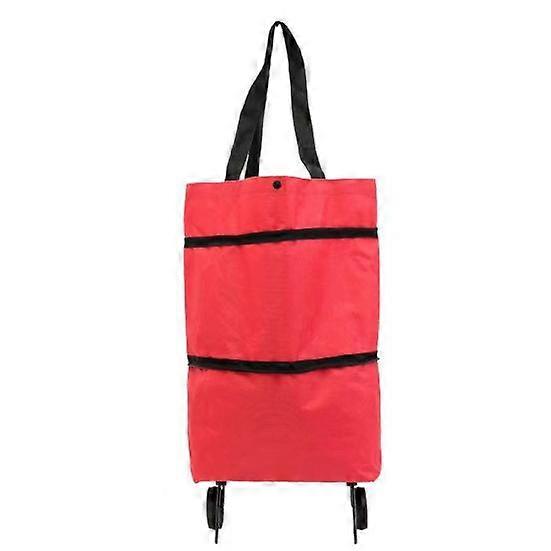 Foldable Roller Shopping Bag with Wheels Load Large Capacity Great Rotary Bearing Straps Waterproof