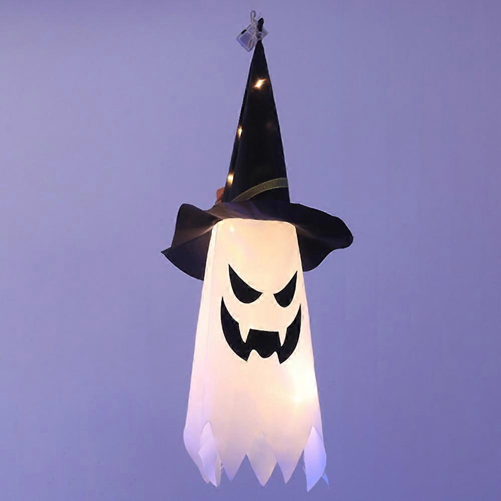 幽霊のデザインの不気味な魔女の帽子 - ハロウィーンの装飾に最適