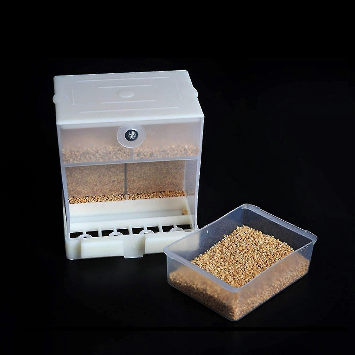 No-mess Bird Feeder - Parrot Integrated Automatic Feeder For Small To Medium Birds$no Split Bird Seed Feeder For Cage,parrot Automatic Foraging System