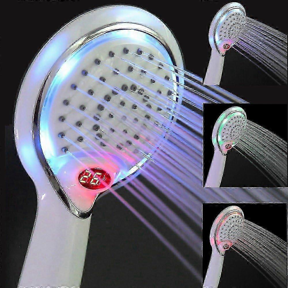 Pomme de douche à led, pomme de douche à led, pomme de douche à commande de température 3 couleurs, pomme de douche à température à led, douche de contrôle de la température pulvérisée