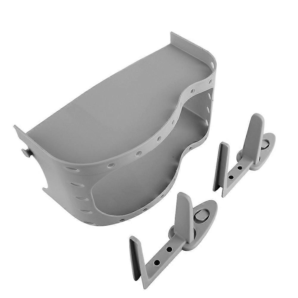 Multi-Function Wall Mounted PP Bathroom Shelf Shower Toilet Storage Rack (Gray)