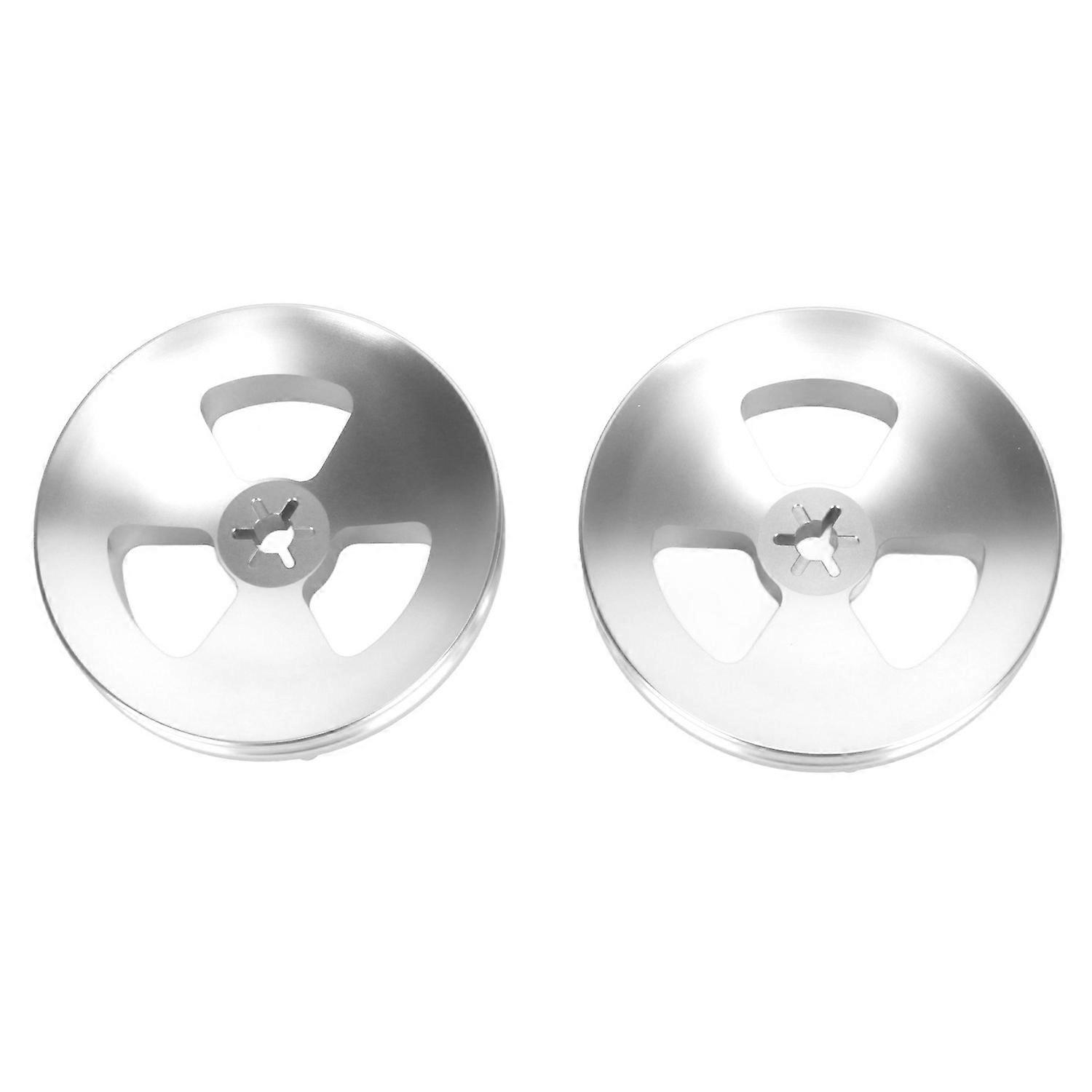 1 Pair 1/4 Inch NAB Hub Optical Shaft Adapter Aluminum Polished Base Reel to Reel Tape Opener for St