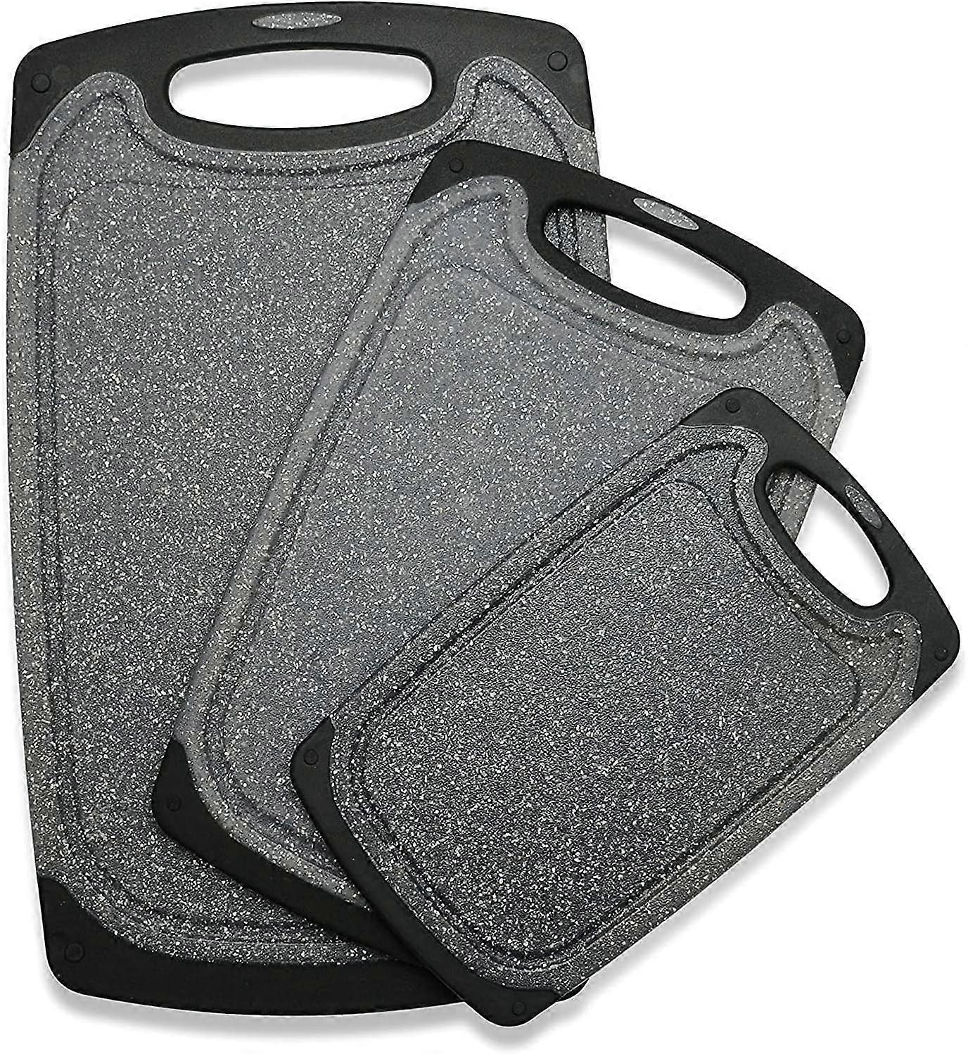 Plastic Cutting Board Set - 3-Piece, Non-Slip, Easy To Clean