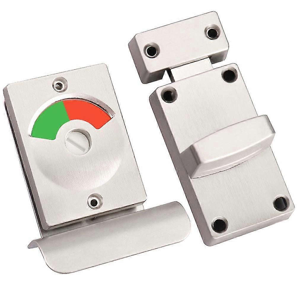 1 Set Red And Green Indicator Door Lock Toilet Door Lock For Bathroom Public Restroom