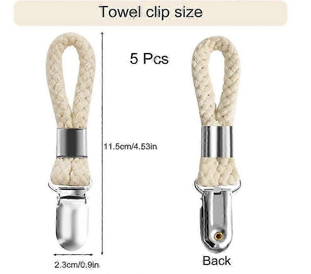 Towel hanger, 5 towel clips, towel clips, towel clips, towel