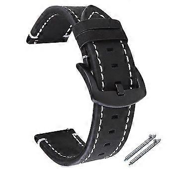 Gosear 18mm 20mm 22mm Width Universal Vintage Genuine Leather Watch Strap Band Wristband With Quick Release Pins For Men Women
