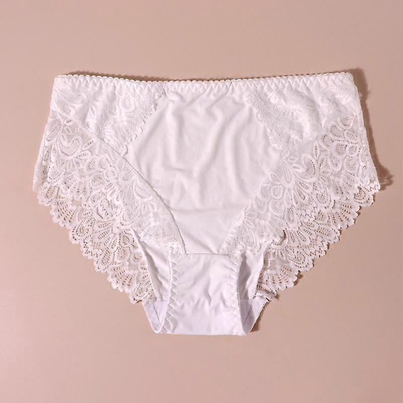 Middle Waist Lace Plus Size Panties Women Big Size Briefs Intimates Female Underwear M L XL 2XL 3XL 4XL