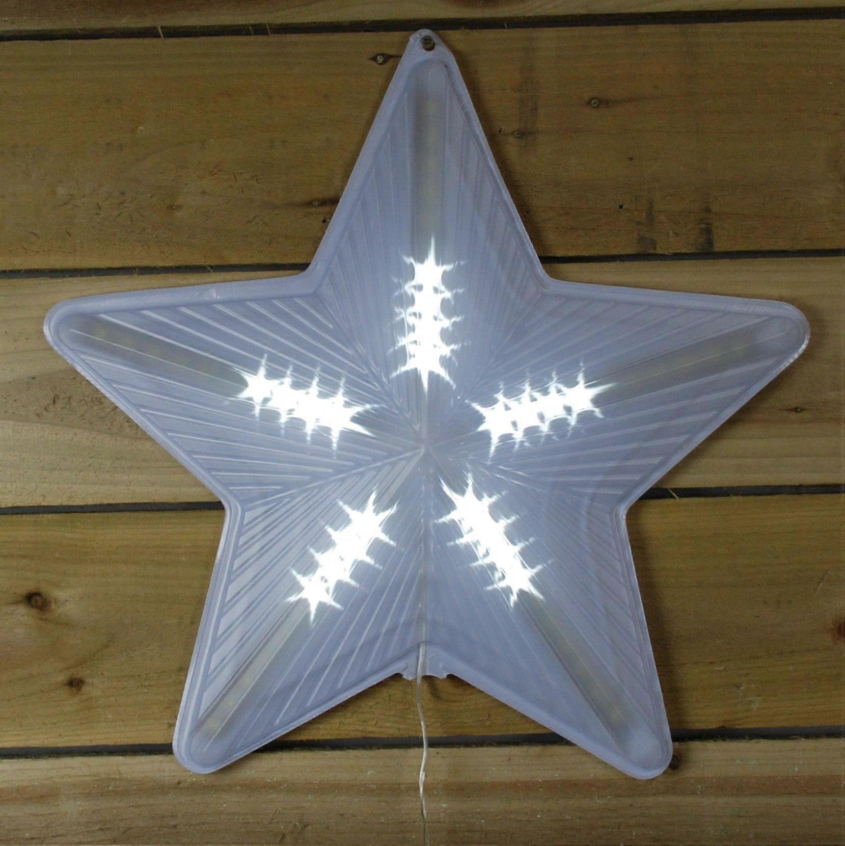 Snow White 50cm Light Up Chasing Digital Function Pvc Star White In Colour
