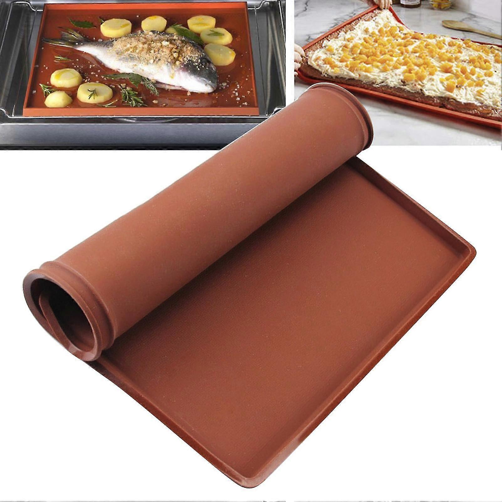 Baking Pad Silicone Rubber Multi-functional Cake Tray Swiss Mat Roll Mold Tool