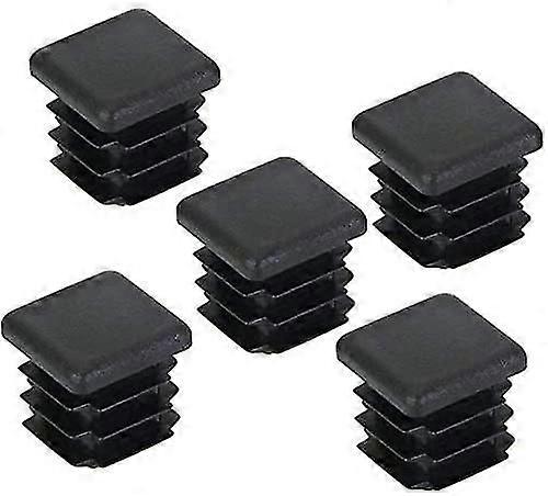 20 Pcs Chair Leg Cap, Square Pipe Cap, Plastic Square Post Cap For Furniture/trampoline/cabinet/shelf/chair Legs (20 * 20mm)
