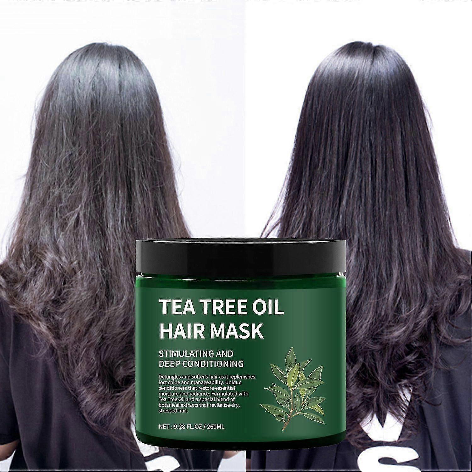 Tea Tree Oil Hair Mask, Conditioner and Deep Moisturizer Treatment for Dry Damaged Hair, Soothing for Itchy Scalps and Dandruff