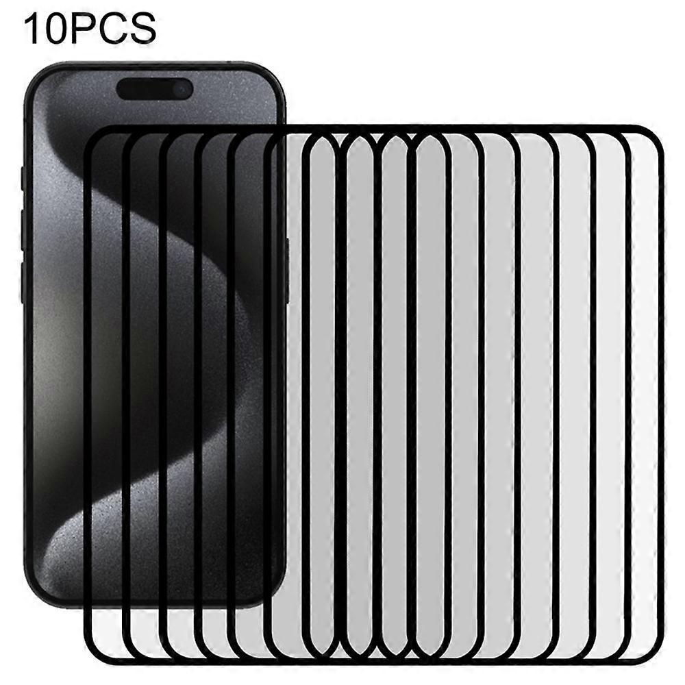 10PCS For iPhone 16 Plus PET Screen Protector Black Edge Crystal Clear Screen Film