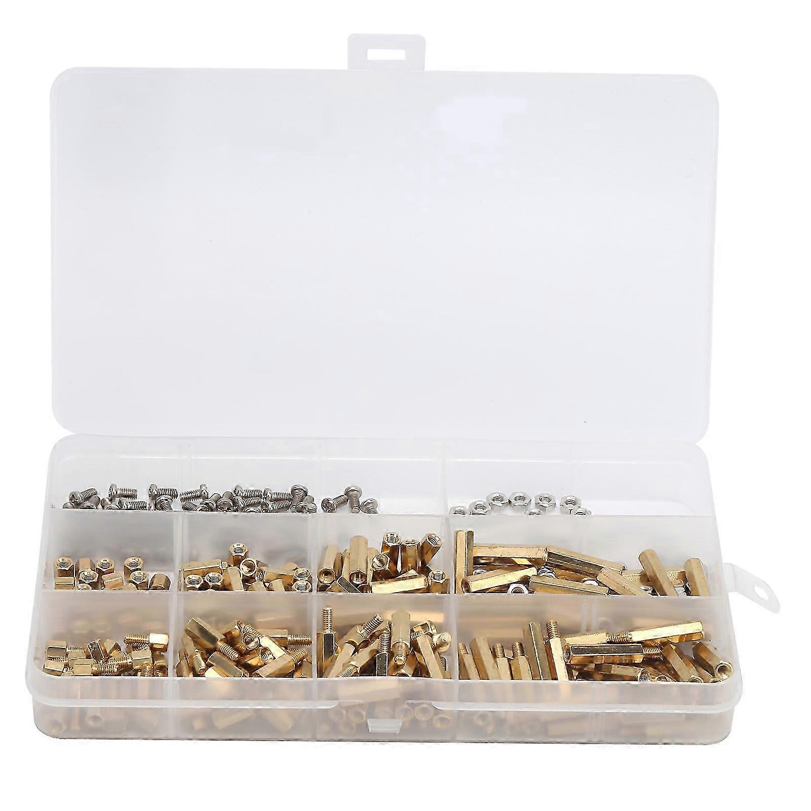 300Pcs Hex Standoff Spacer Brass Motherboard Pillar Screw Combination Fastener Hardware M3