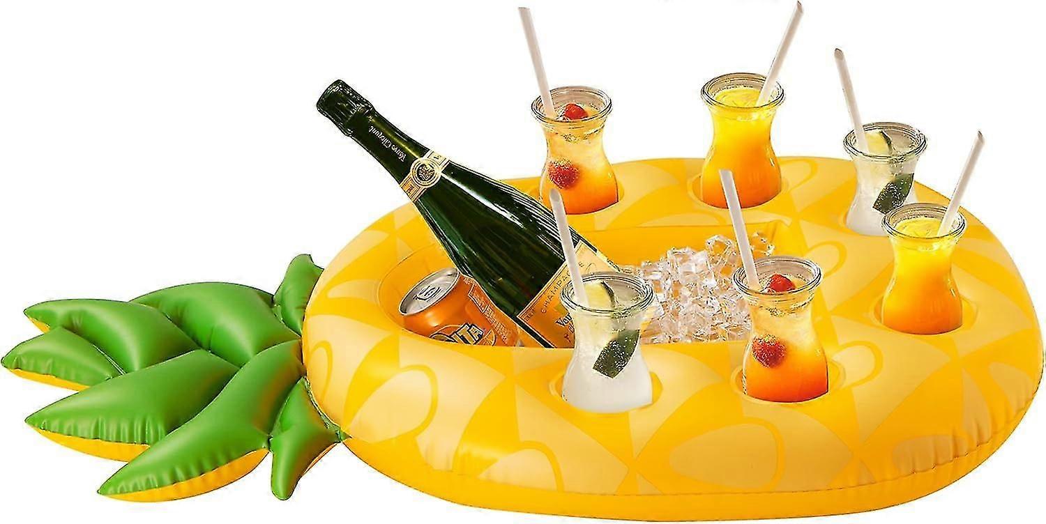 Pineapple Floating drink rack, Pool drink Floating Air Cooler TRAY, Summer Beach Hawaii Party Supplies