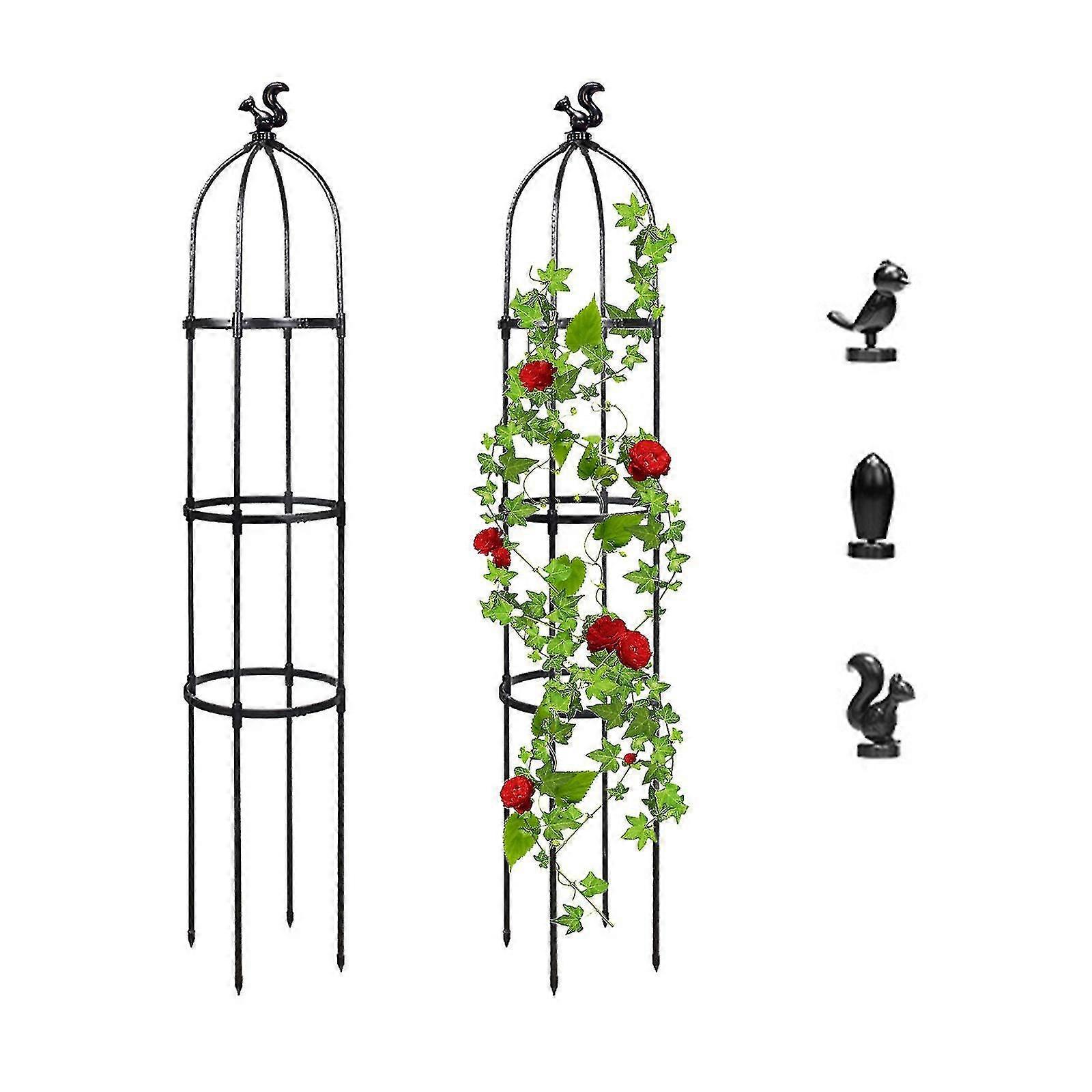 Hage Obelisk espalier for klatring Planter Utendørs-potter Rustfritt metall Plant Flower Trellises